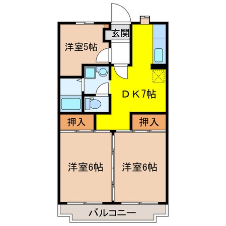 グリーンコーポアサノの物件間取画像